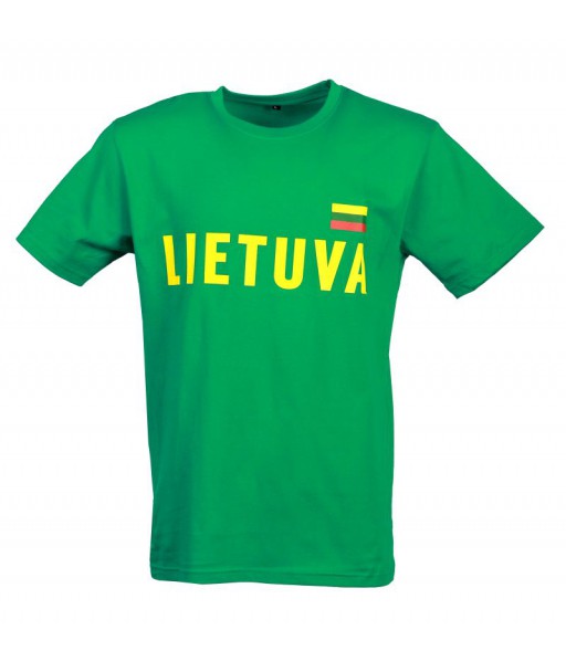 Green Fan T-shirt with Lithuanian Flag